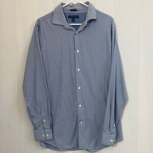 Banana republic fitted striped button down long sleeve shirt woven in Italy